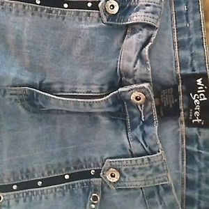 Denim with rhinestone detail